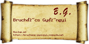 Bruchács Gyöngyi névjegykártya