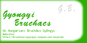 gyongyi bruchacs business card